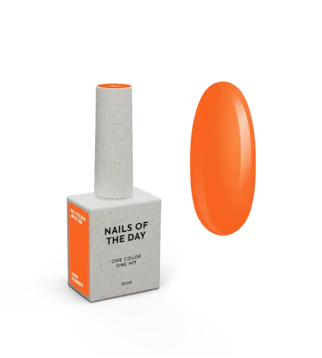 [4823321530003] NAILSOFTHEDAY Summer 2026 Gel Polish Juice 222 — bright orange gel polish with one-coat coverage, 10 ml 