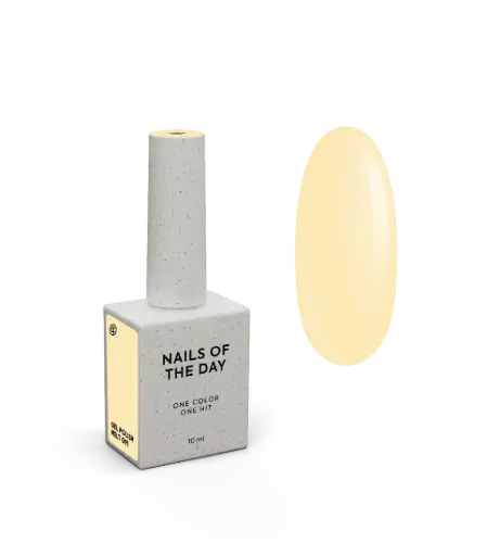 [4823697470002] NAILSOFTHEDAY Gel polish Melt 091 — delicado tono amarillo con cobertura total en una sola capa, 10 ml. 
